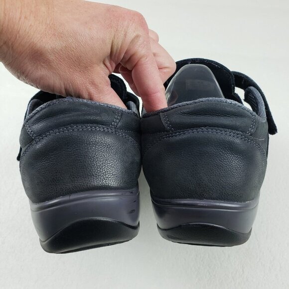 Orthofeet Serene T Strap Shoe Womens 9.5 EE X Wide Gray Leather Diabetic Comfort - Picture 10 of 12